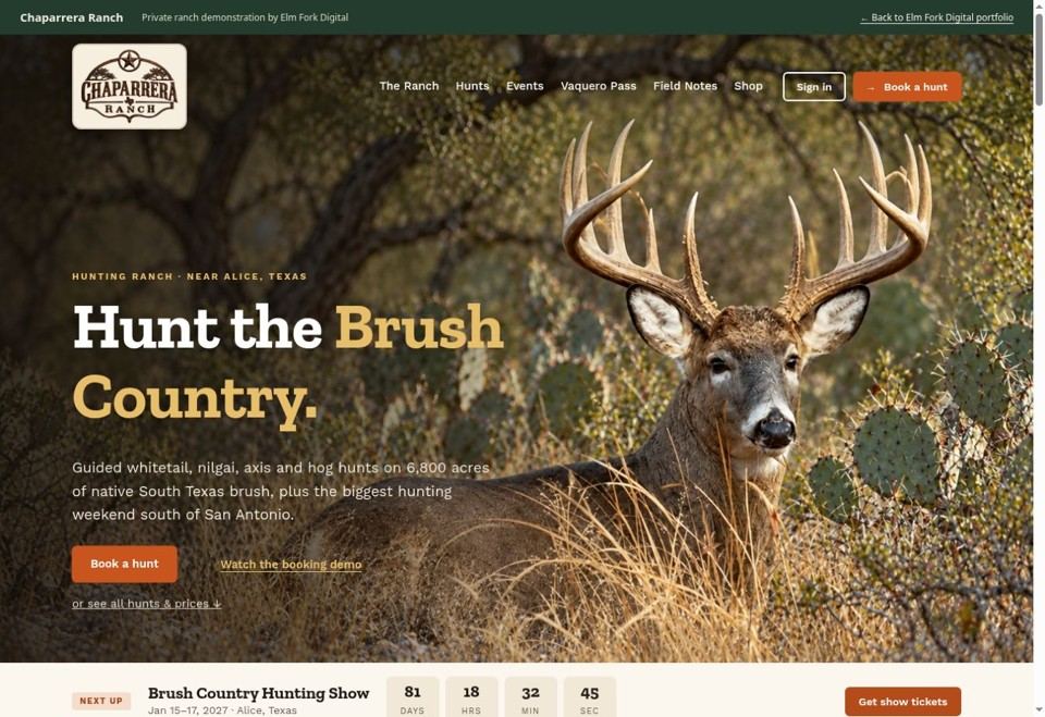 Preview of the Chaparrera Ranch design sample