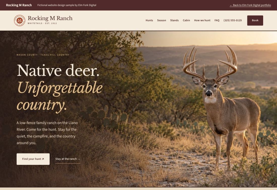 Preview of the Rocking M Ranch design sample