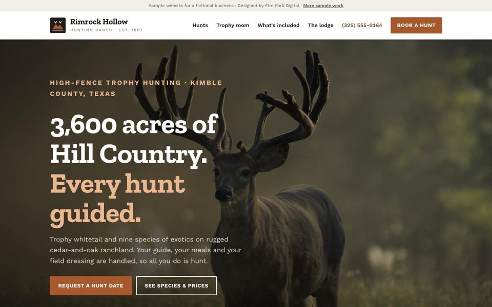 Preview of the Rimrock Hollow Ranch design sample
