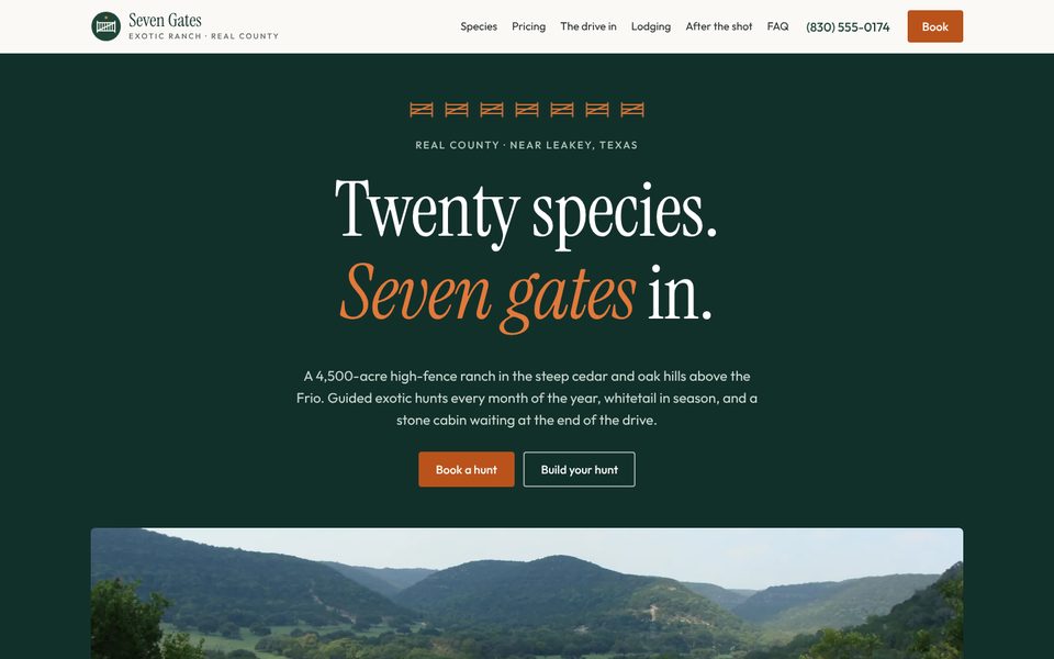 Preview of the Seven Gates Exotic Ranch design sample